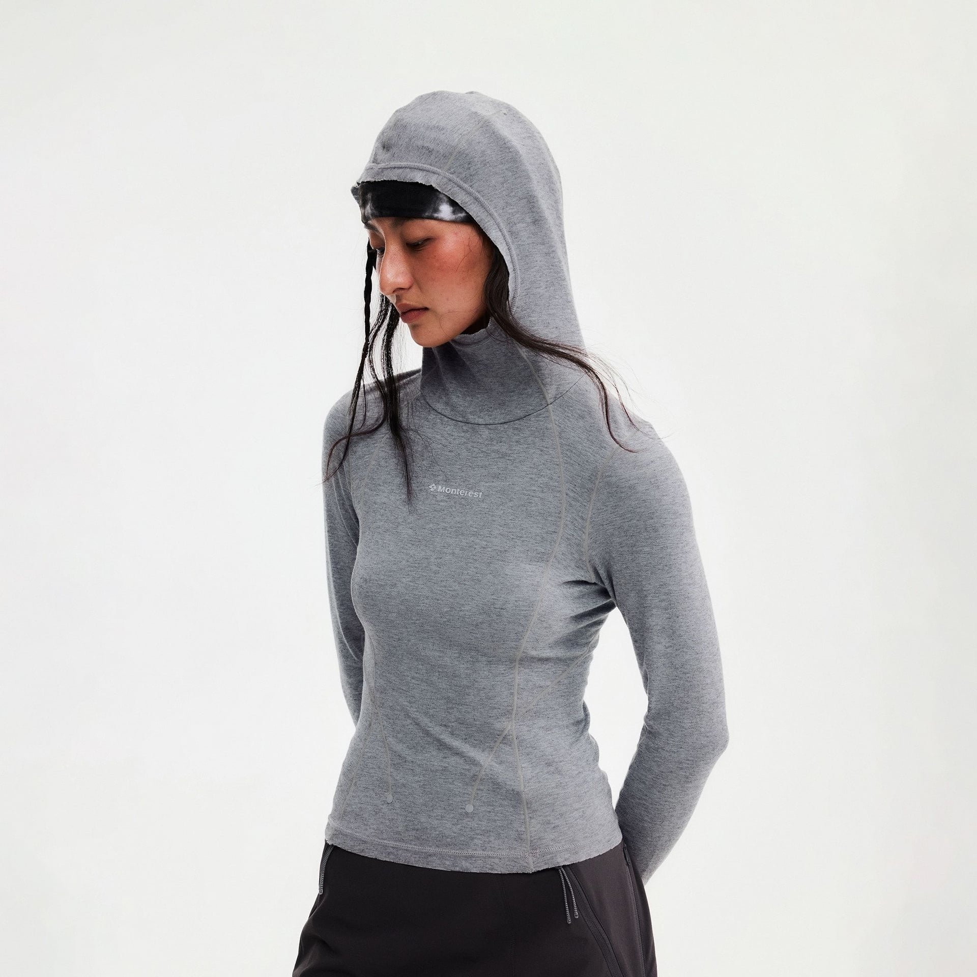 Antibacterial Hooded Wool Blend Long Sleeve Shirt
